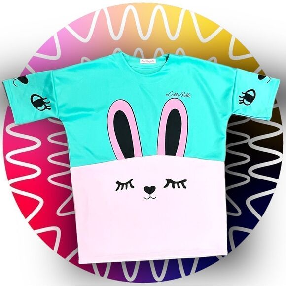 (L) Lala Bobo Bunny Oversized Sweatshirt (25.5 X 30) - Picture 1 of 3
